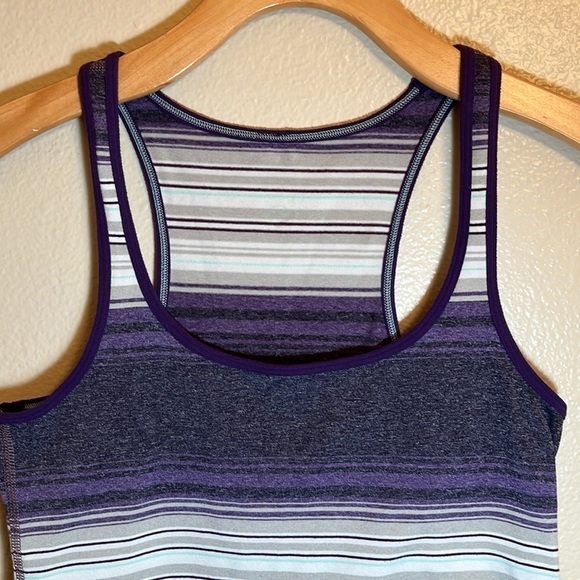 Lululemon Athletica Purple Stripe Tank Top - Picture 2 of 11